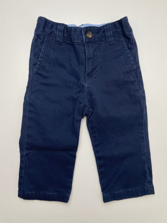 Janie and Jack Pants - Navy Blue Straight Leg Trouser | size 12 - 18 Months