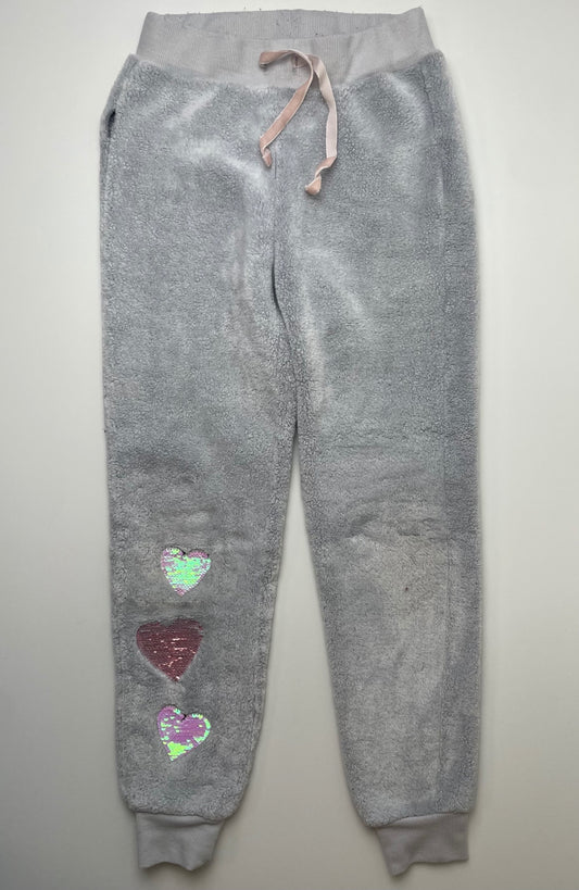 Epic Threads Sweatpants - Gray Fleece + Sequin Hearts | size 7/8
