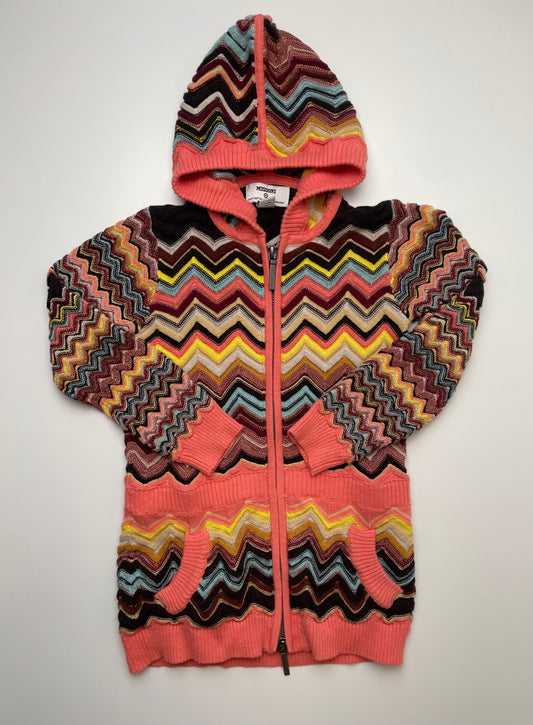 Missoni x Target Sweater - Multicolor Chevron Knit Dress w/ Hood | size 4T