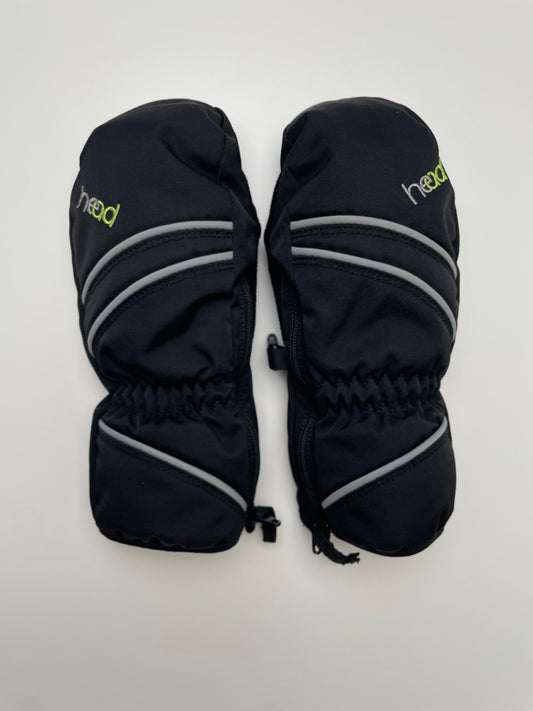 Head Gloves - Black Fleece Lined Mitten | size S