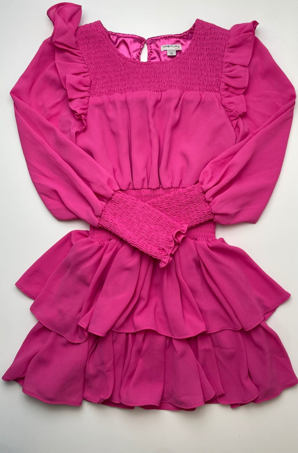 Habitual Dress - Pink Tiered Chiffon | size 10