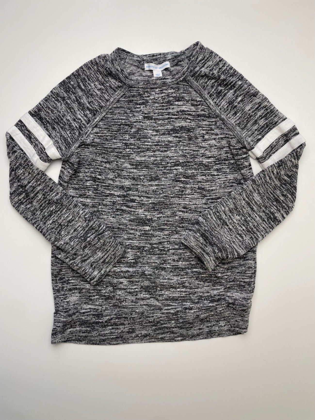 Rockets of Awesome Long Sleeve T-Shirt - Gray Heathered Raglan Sleeve | size 5T