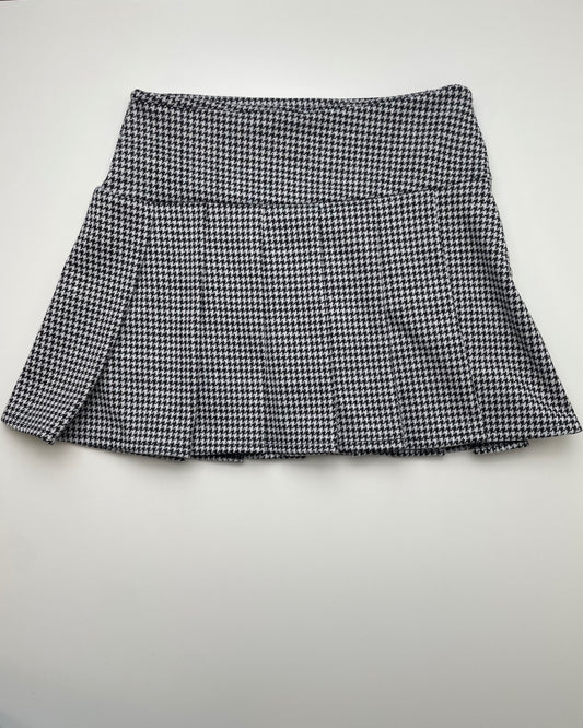 Flowers by Zoe Skirt - Black Houndstooth Pleated | size 10/12