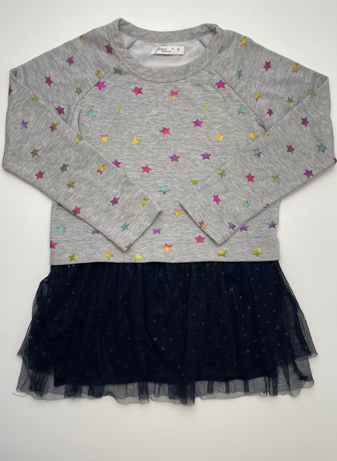 Pinc Premium Dress - Gray Stars + Tulle | size 6