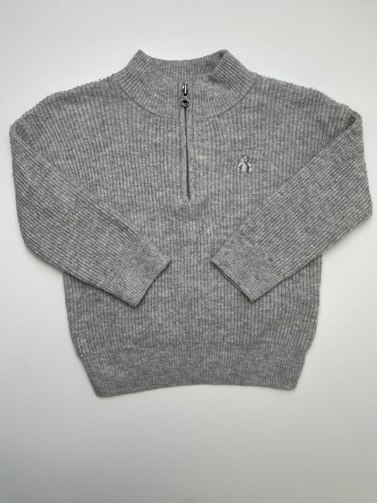Baby Gap Sweater - Gray Knit 1/4 Zip | size 12 - 18 Months