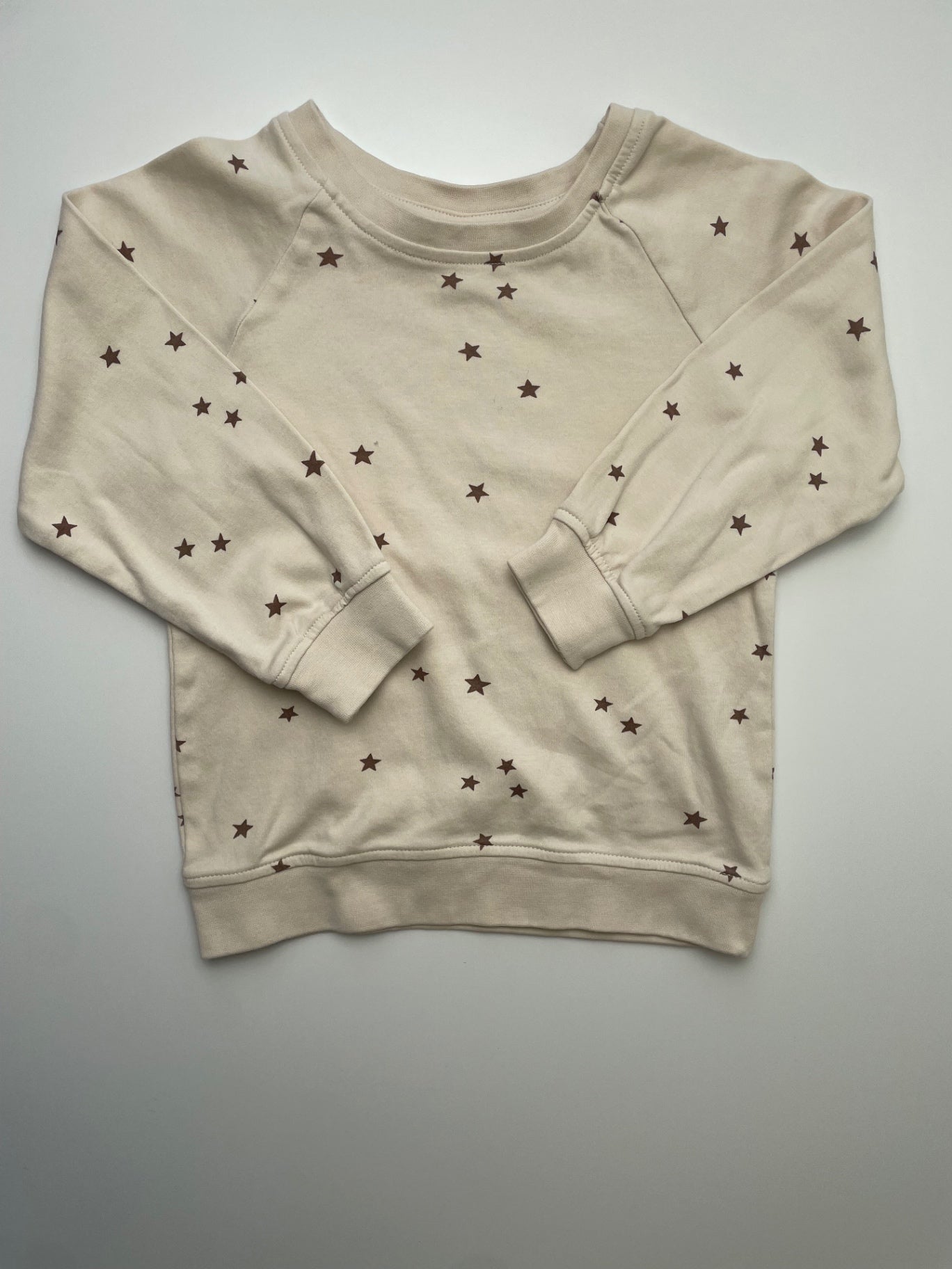 Colored Organics Long Sleeve T-Shirt - Cream Stars 100% Organic Cotton | size 4T