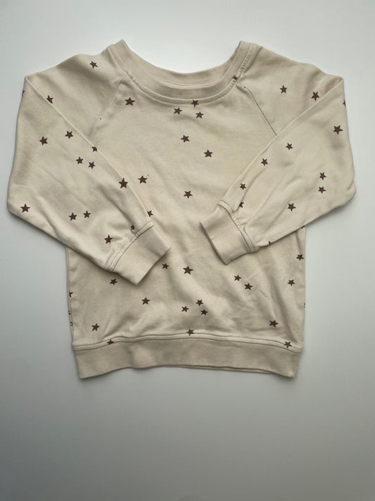 Colored Organics Long Sleeve T-Shirt - Cream Stars 100% Organic Cotton | size 4T