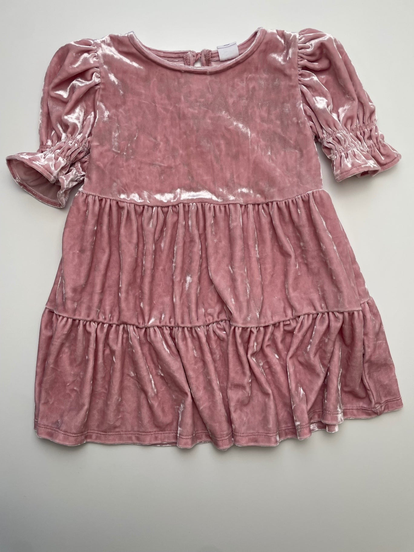 Baby Gap Dress - Pink Cinched Sleeves Velvet | size 3T