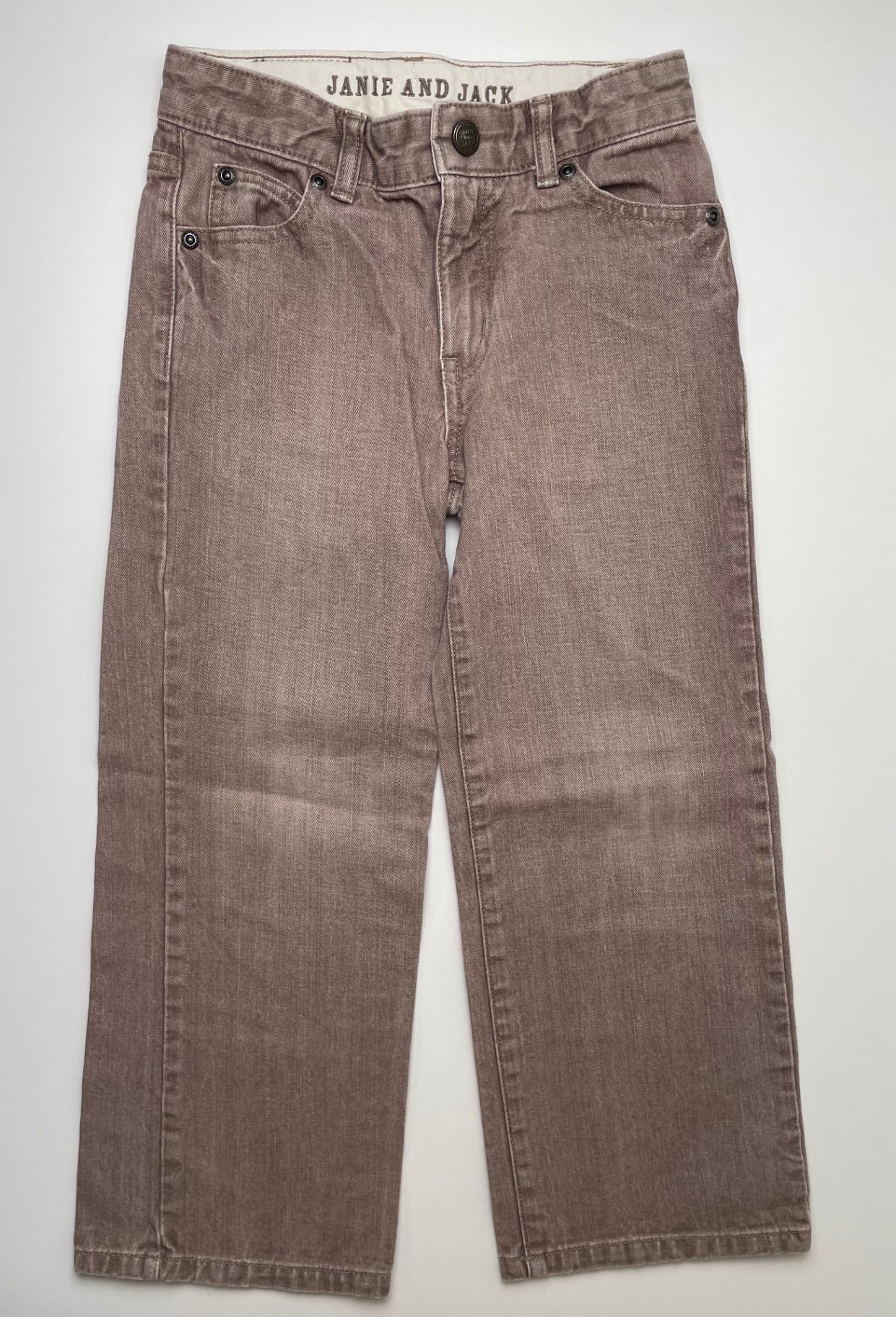 Janie and Jack Jeans - Brown Denim Straight Leg | size 6
