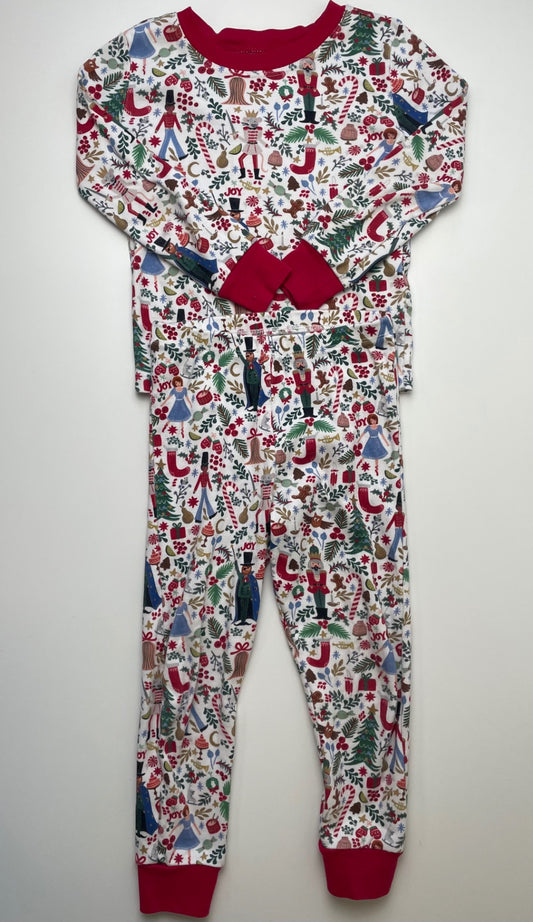 Rifle Paper Co x Pottery Barn Kids 2 Piece Ensemble - Multicolor Nutcracker Pajamas 100% Organic Cotton | size 4T