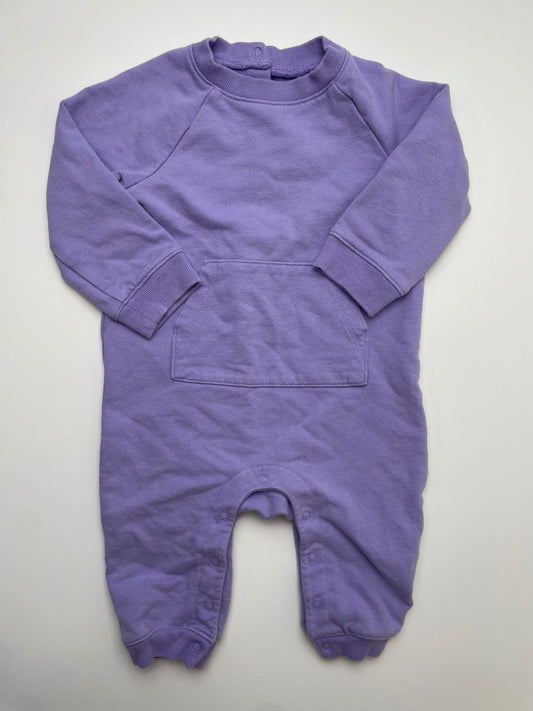 Primary Onesie - Purple Solid Front Pocket | size 3 - 6 Months