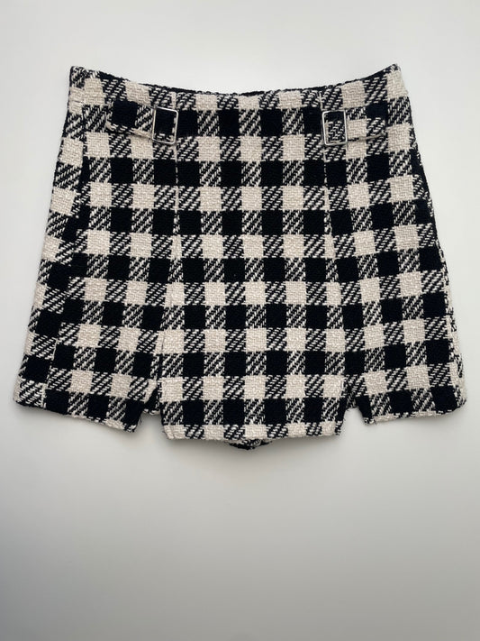Zara Skirt - Black Tweed Checkered | size 11/12