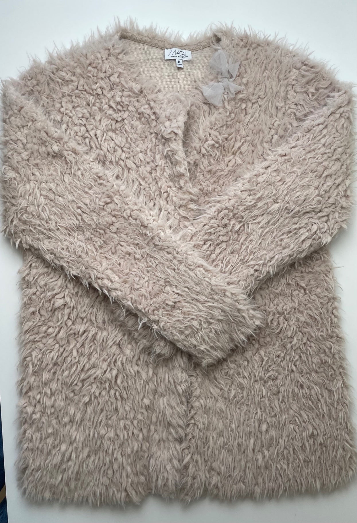 Magil Jacket - Tan Faux Fur | size 14