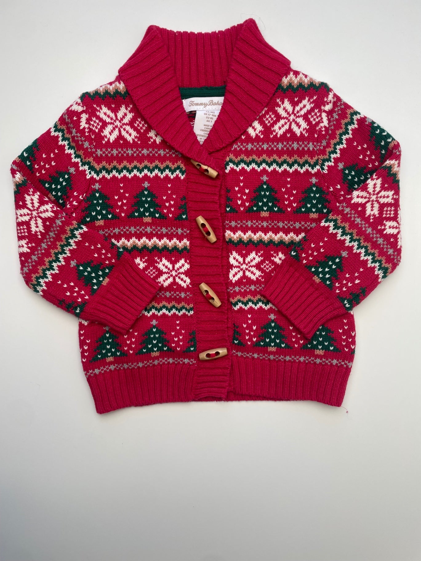 Tommy Bahama Sweater - Red Shawl Collar Cardigan | size 18 Months