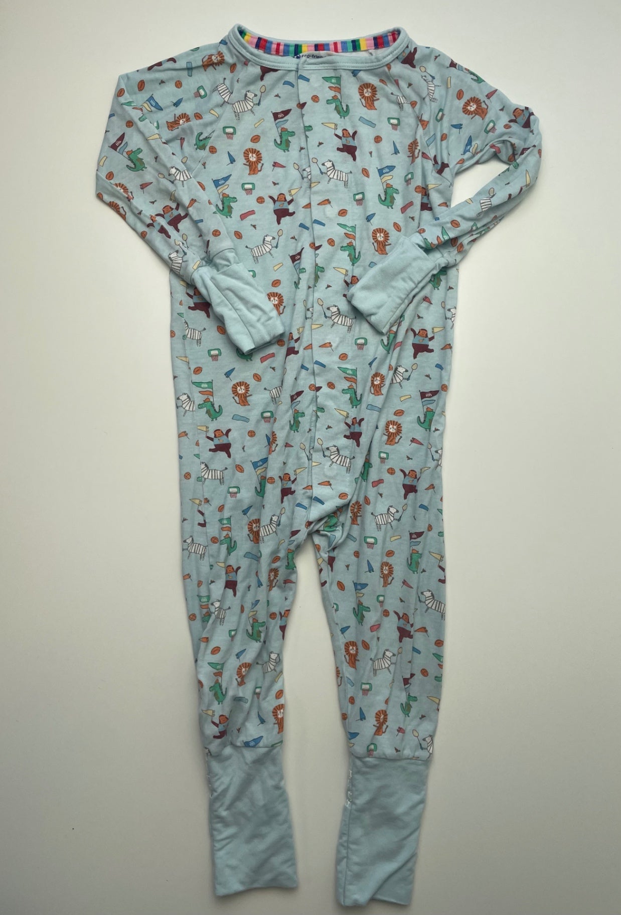 Magnetic Me Pajamas - Blue Zoo Animal Print | size 18 - 24 Months