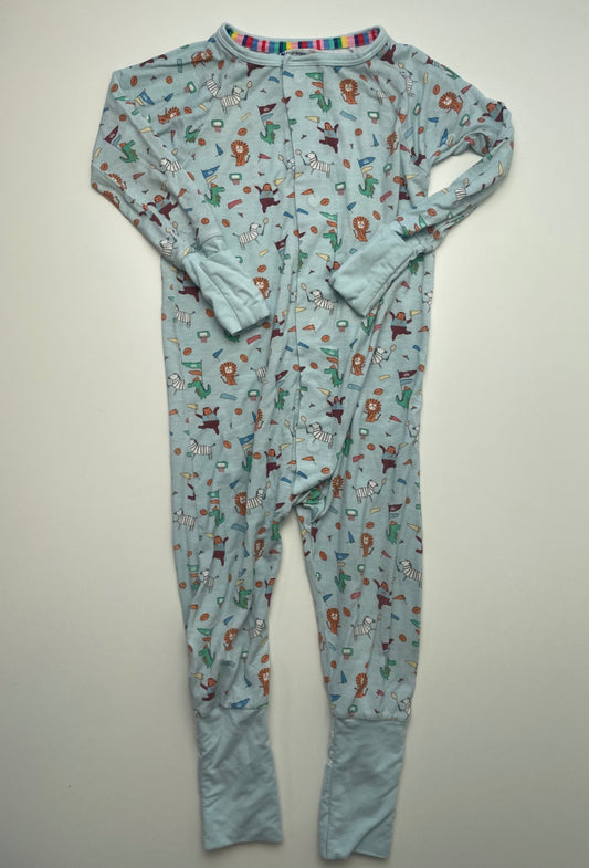 Magnetic Me Pajamas - Blue Zoo Animal Print | size 18 - 24 Months