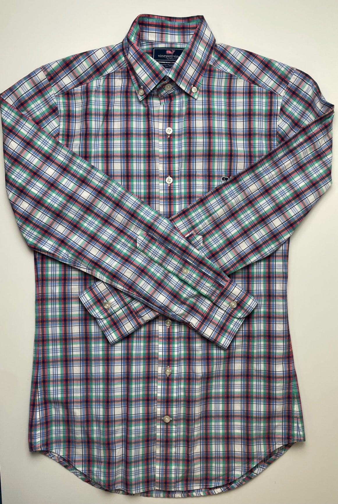 Vineyard Vines Shirt - Multicolor Slim Fit Plaid Button Down (Adult Size XS) | size 14/16