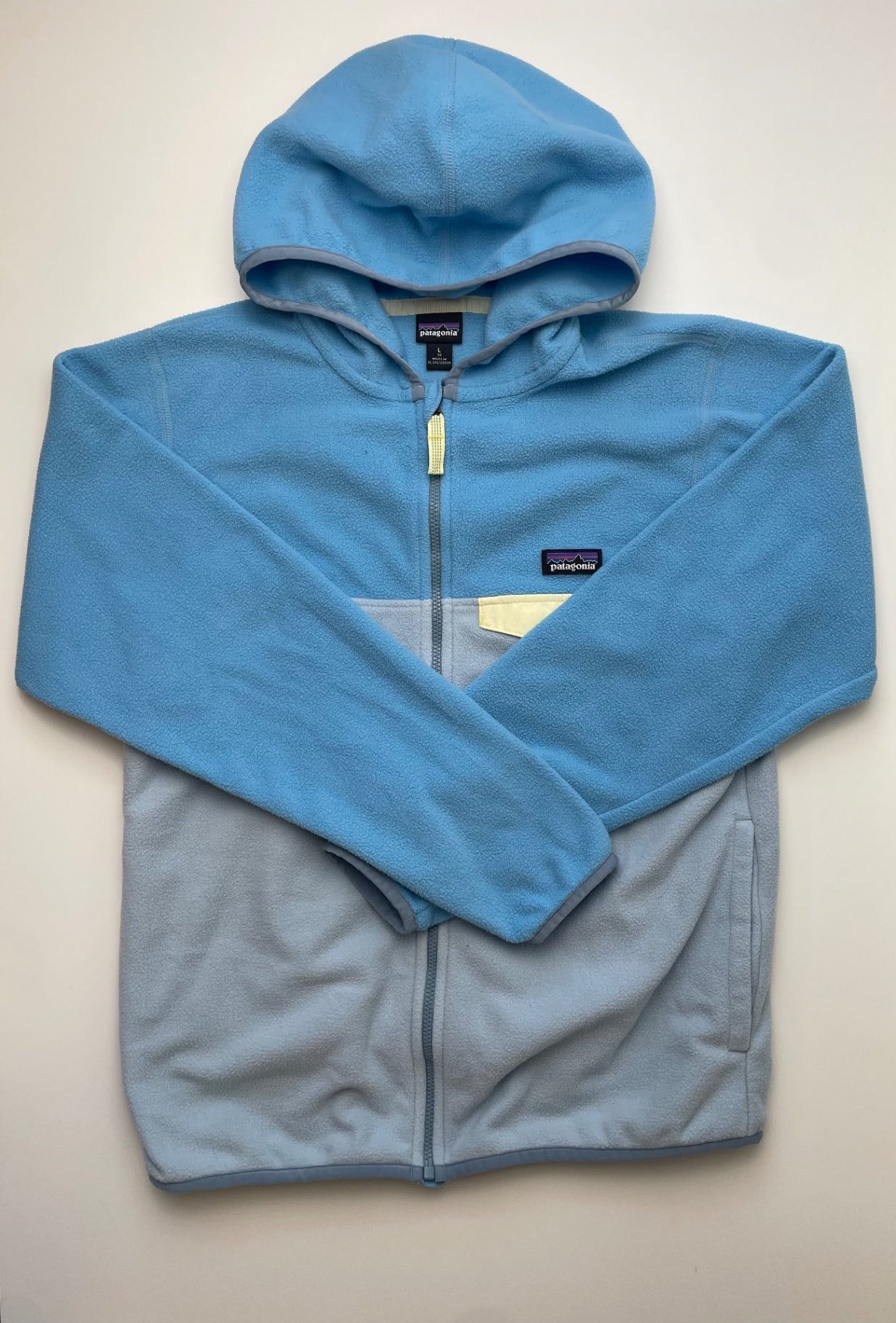 Patagonia Jacket - Blue Two Tone Full Zip w/ Hood | size 12