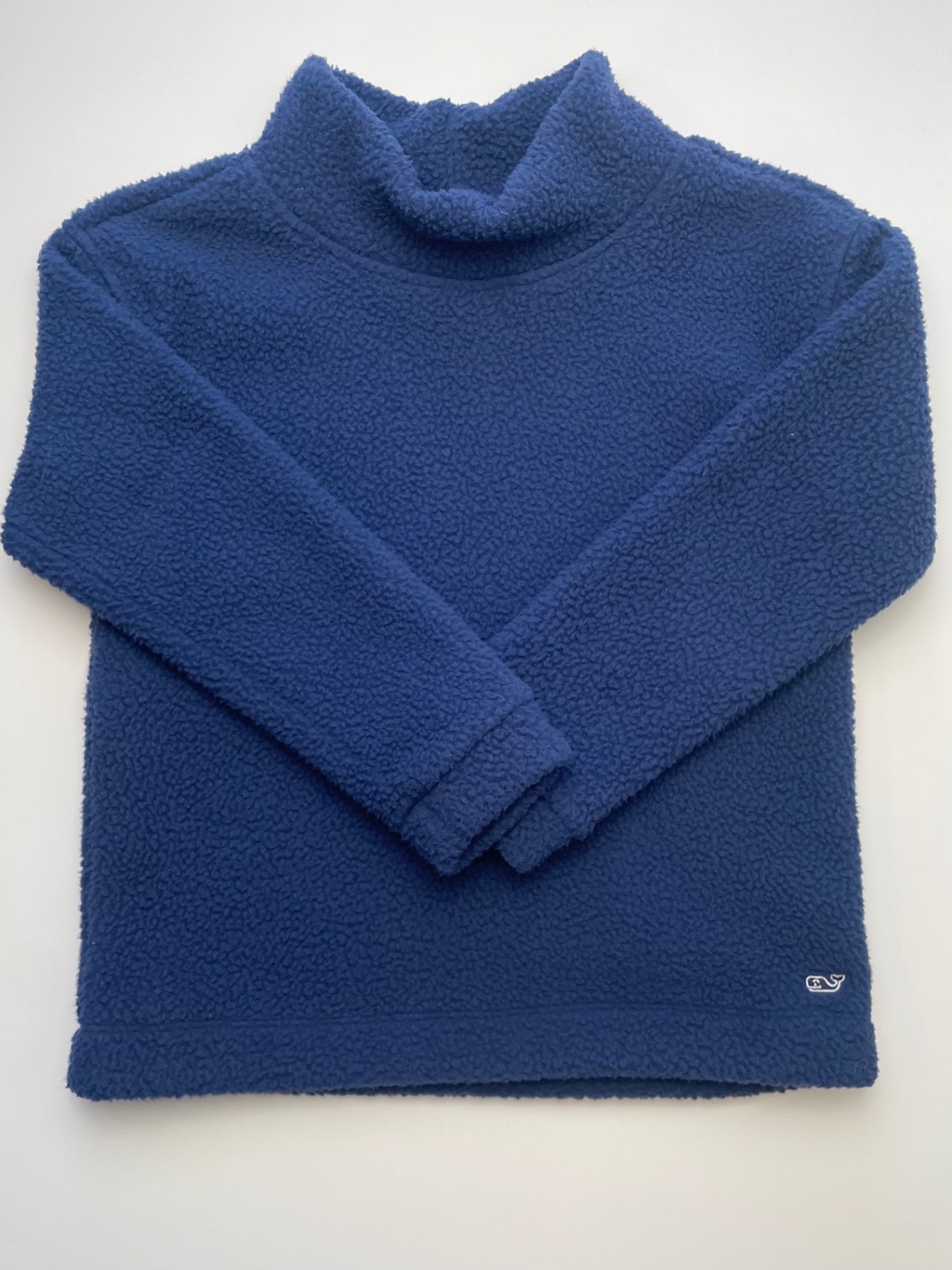 Vineyard Vines Sweatshirt - Navy Blue Mock Neck Sherpa | size 10/12