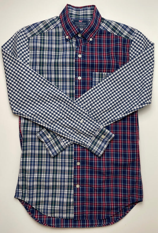 Vineyard Vines Shirt - Multicolor Plaid Button Down (Adult Size XS) | size 14/16