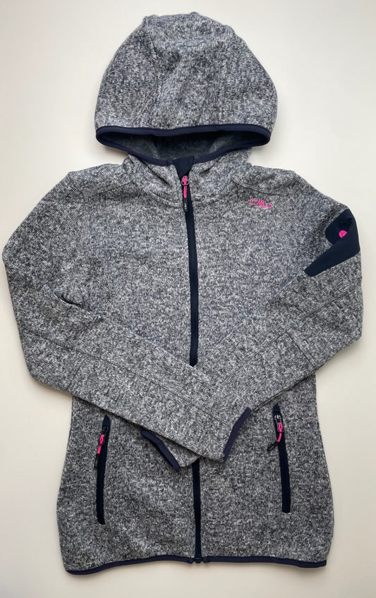 CMP Jacket - Gray Knit Full Zip w/ Hood | size 10/12
