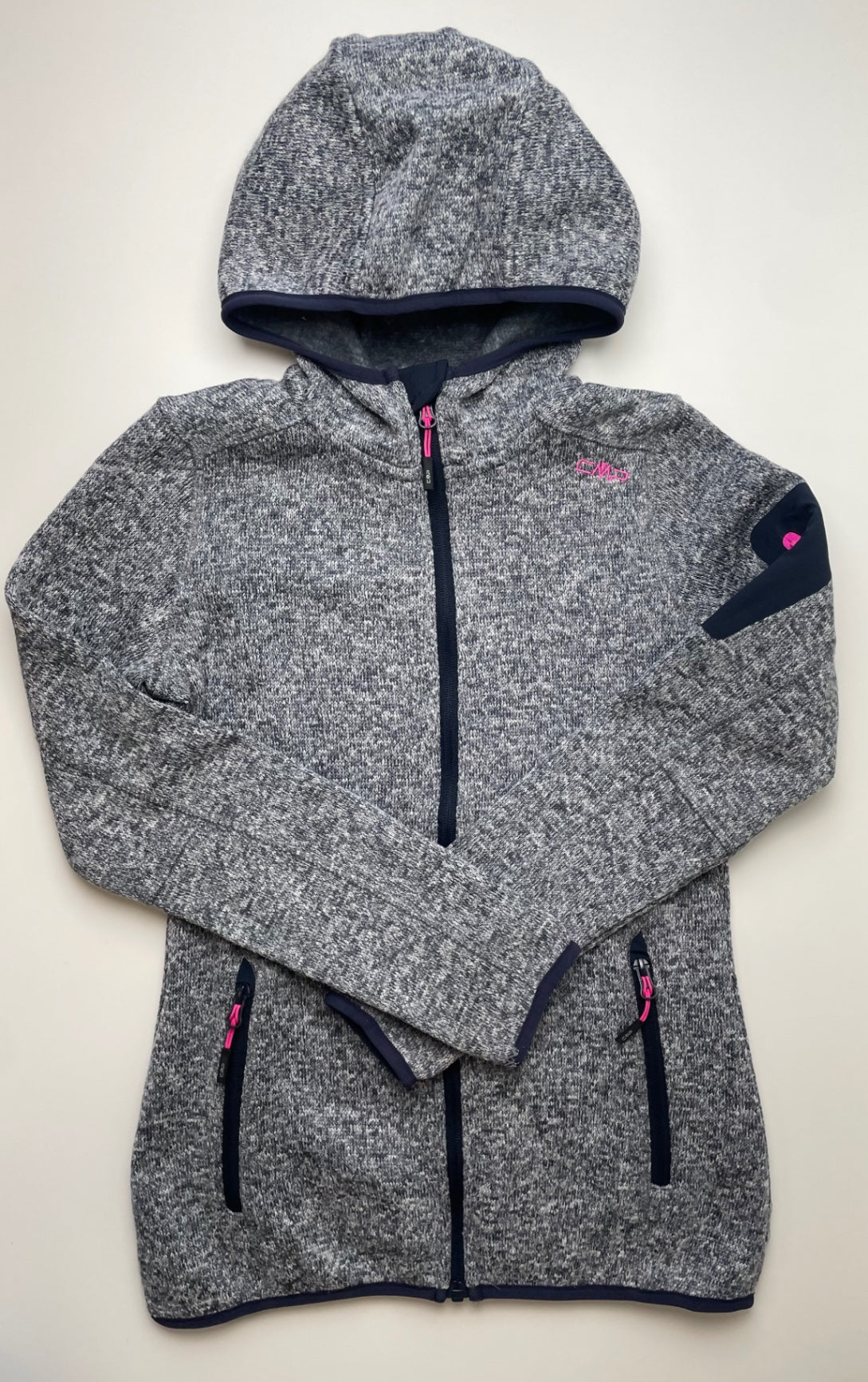 CMP Jacket - Gray Knit Full Zip w/ Hood | size 10/12