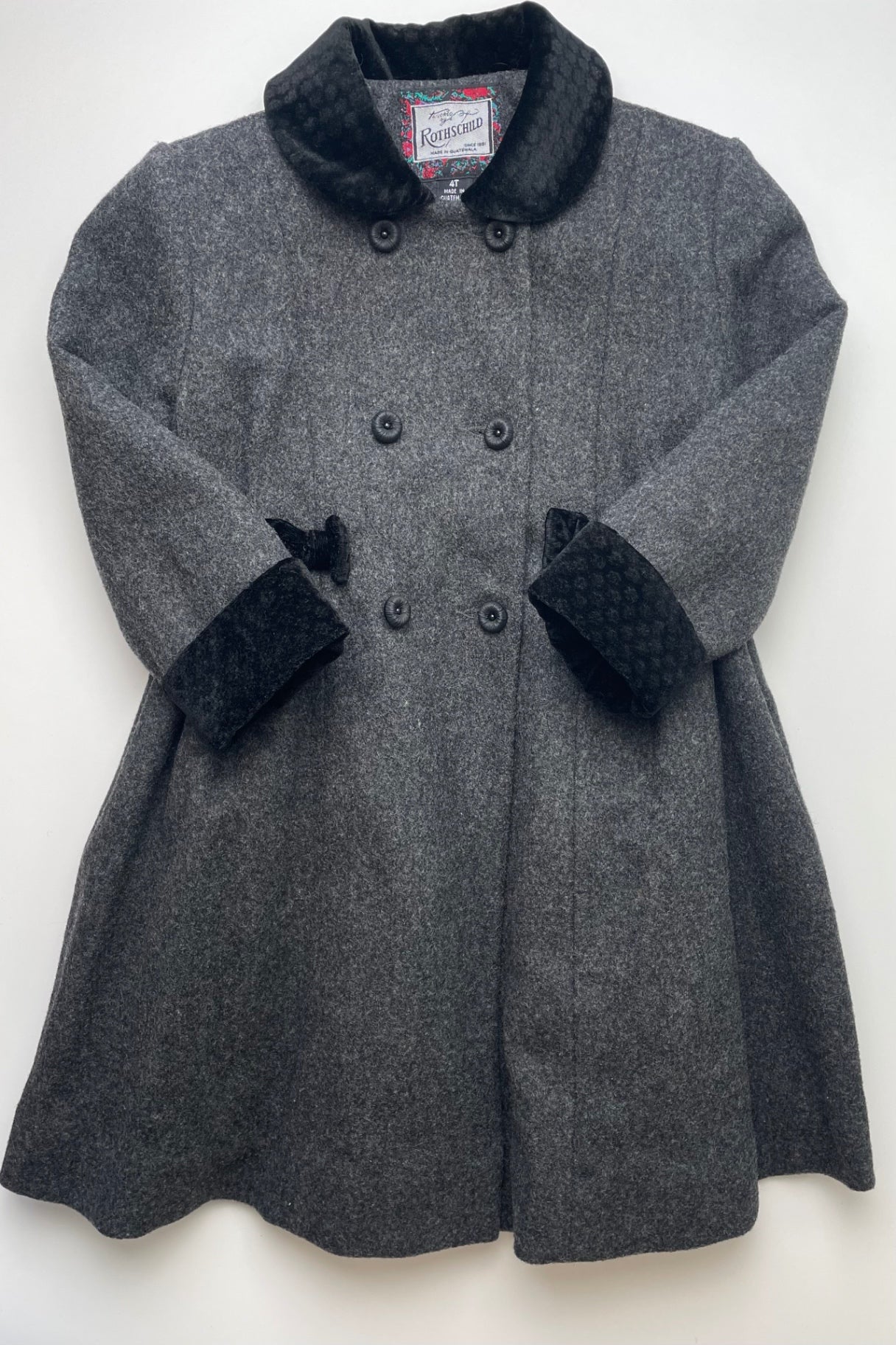 Rothschild Coat/Jacket - Gray 100% Wool | size 4T