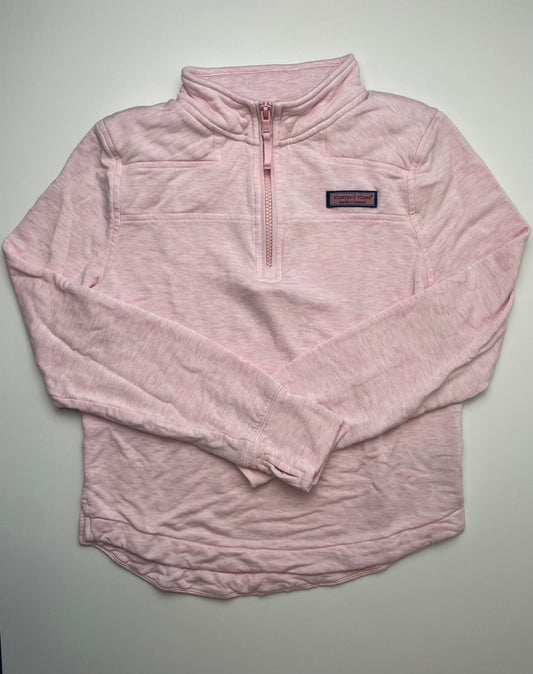 Vineyard Vines Sweatshirt - Pink Heathered 1/4 Zip | size 12/14