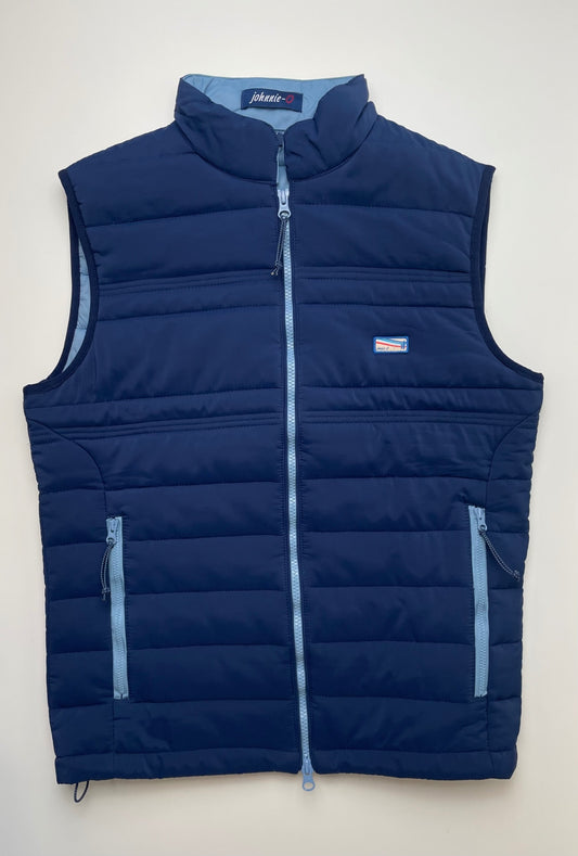 Johnnie-O Jacket - Navy Blue Puffer Vest (Adult Size S) | size 14/16