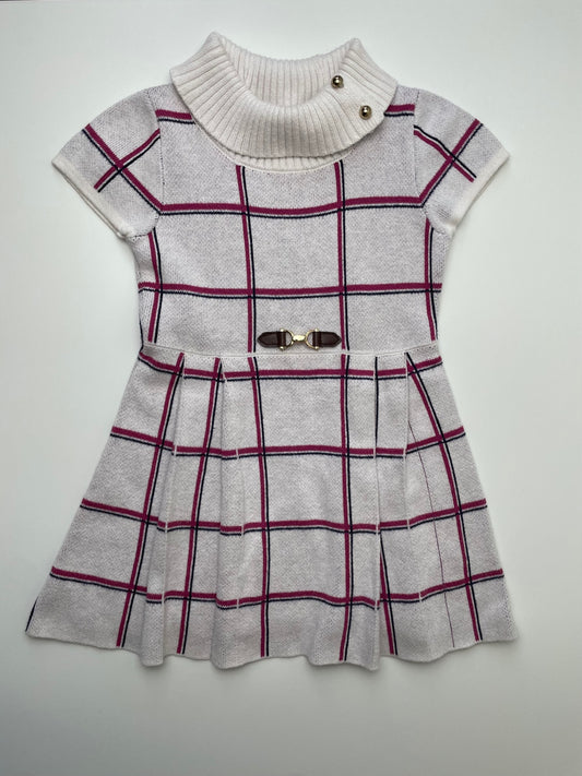 Janie and Jack Dress - Cream Knit Mock Neck | size 2T
