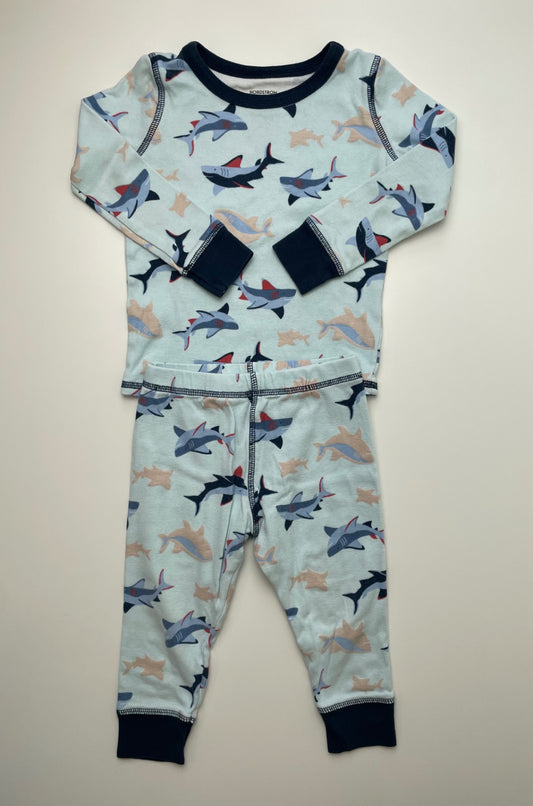 Nordstrom 2 Piece Ensemble - Blue Shark Pajamas | size 2T