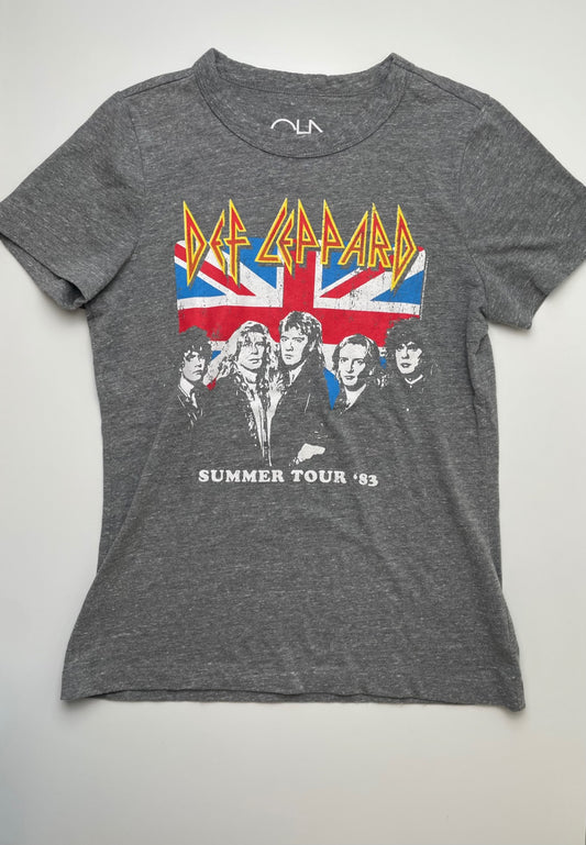 Chaser T-Shirt - Gray Def Leppard (Adult Size S) | size 12/14