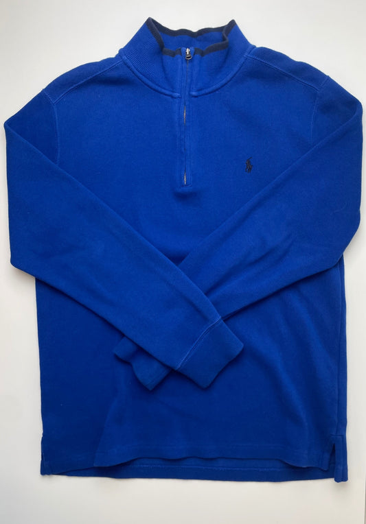 Polo Ralph Lauren Sweatshirt - Blue Knit 1/4 Zip | size 18/20