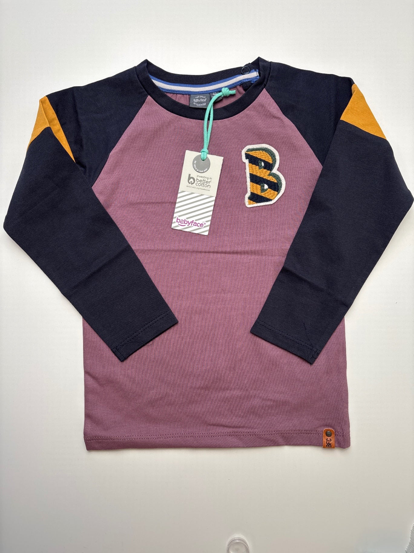 Babyface Long Sleeve T-Shirt - Purple "B" Logo | size 2T