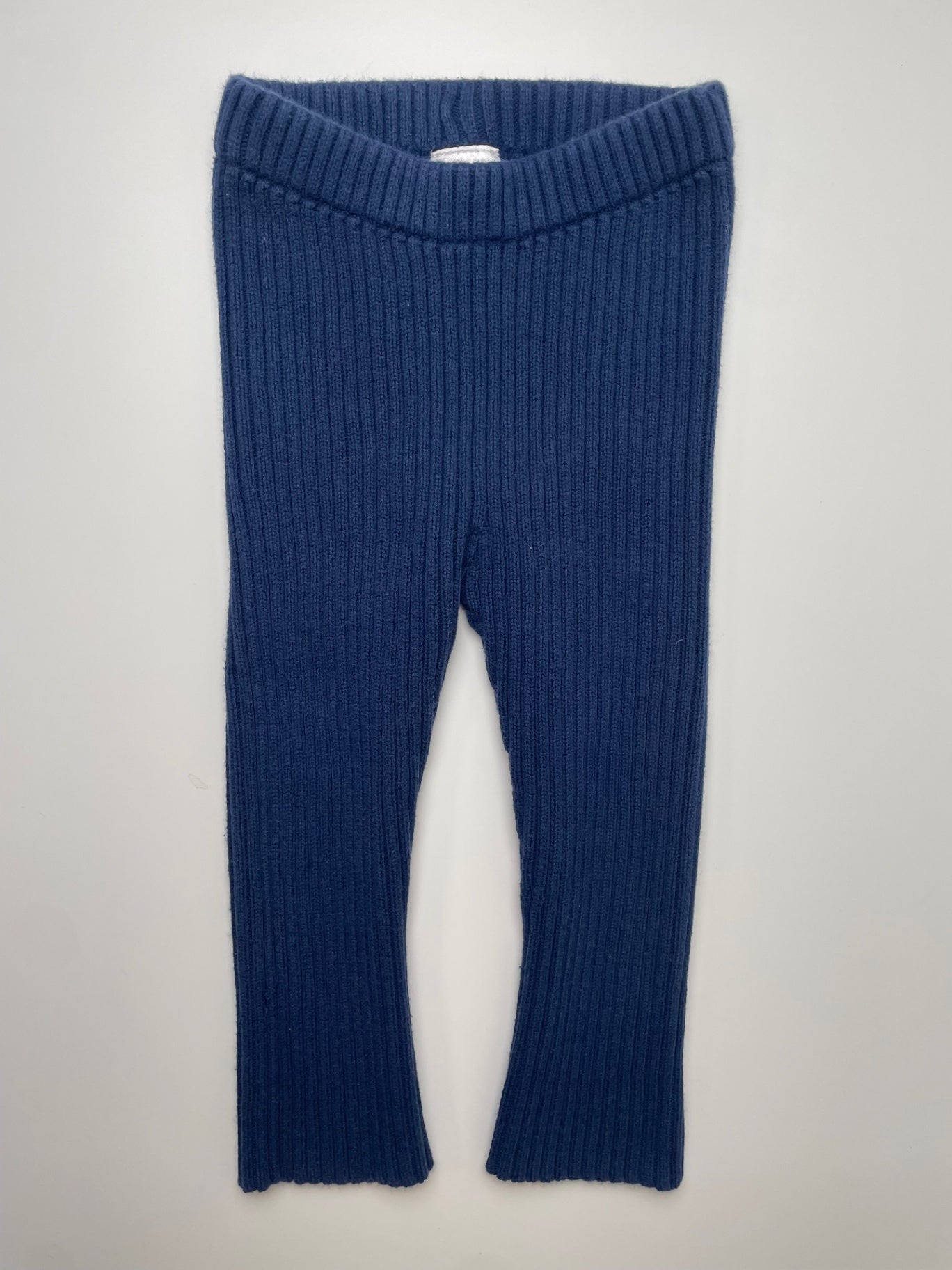 Hanna Andersson Leggings - Navy Blue Knit Ribbed | size 6 - 12 Months