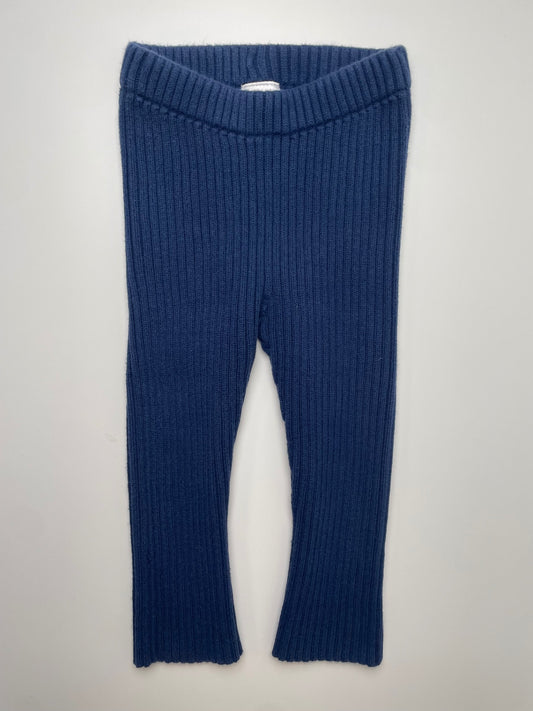 Hanna Andersson Leggings - Navy Blue Knit Ribbed | size 6 - 12 Months