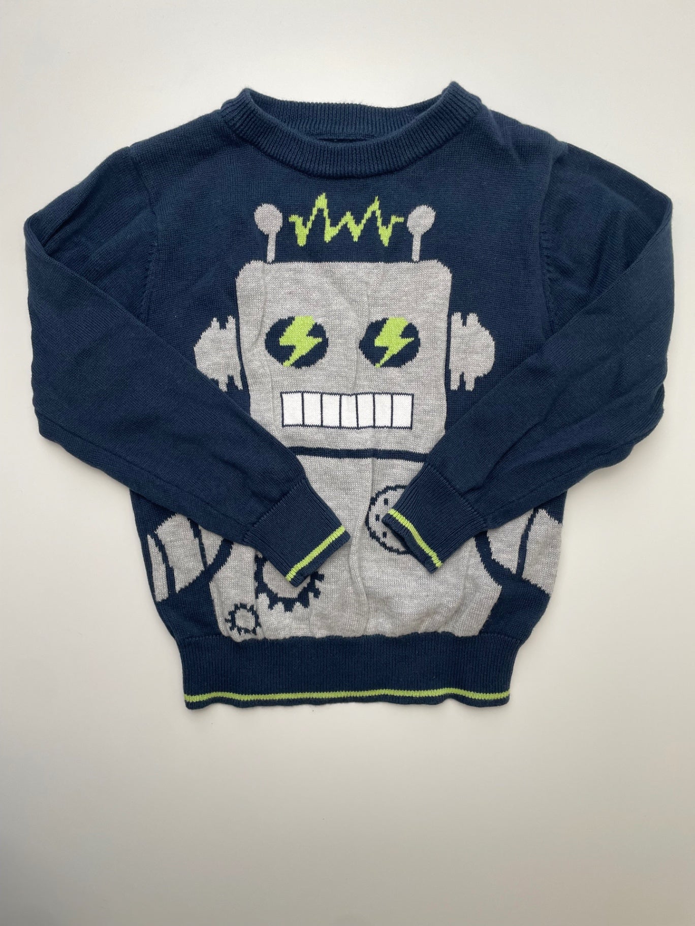 Andy & Evan Sweater - Navy Blue Robot | size 4T