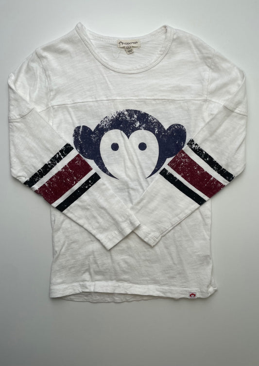 Appaman Long Sleeve T-Shirt - White Monkey Graphic | size 7
