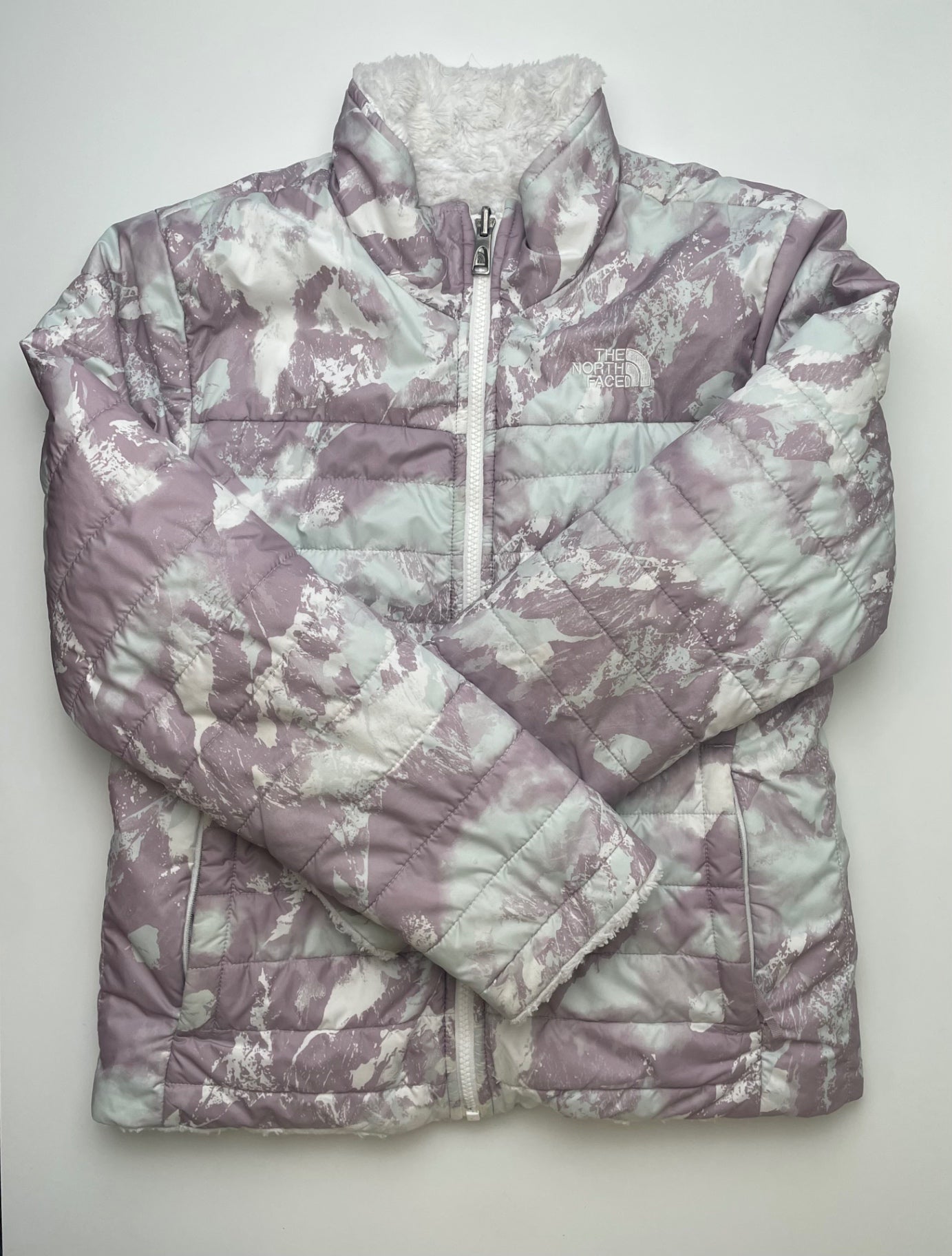 The North Face Coat - Purple Reversible Puffer/Fleece | size 14/16