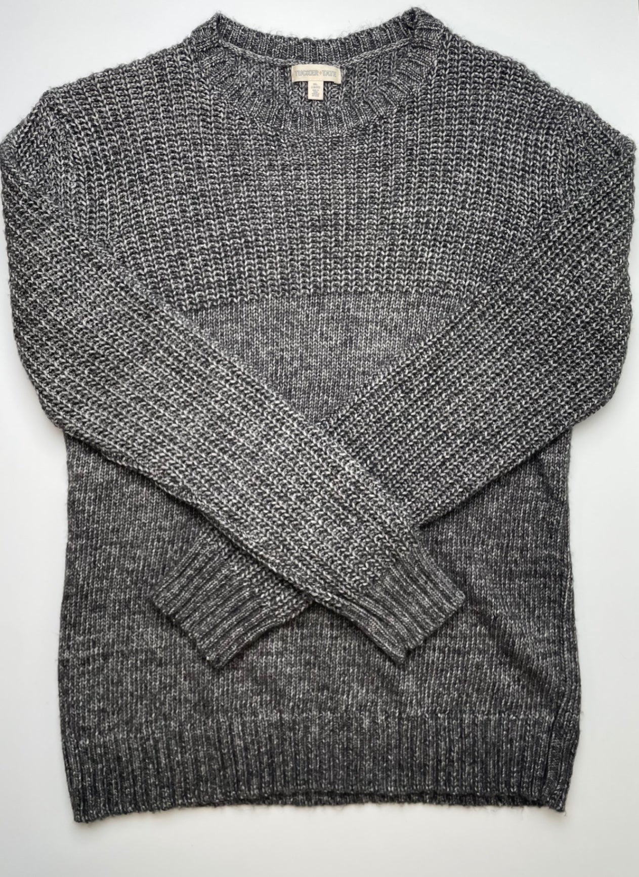 Tucker + Tate Sweater - Gray Knit Crewneck | size 18/20