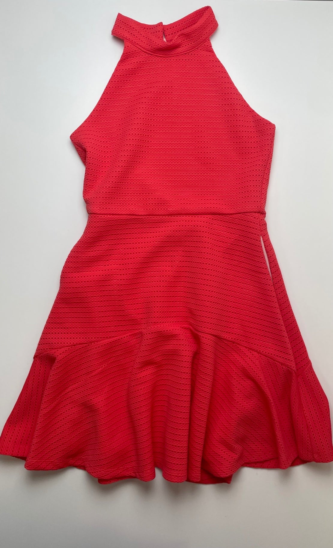 Ava & Yelly Dress - Orange High Neck Flare | size 12