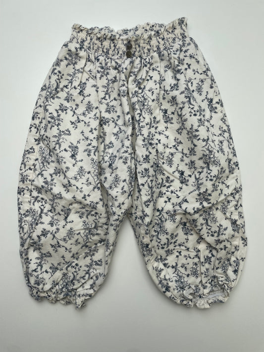 Louisiella Pants - Cream Floral 100% Cotton | size 18 Months
