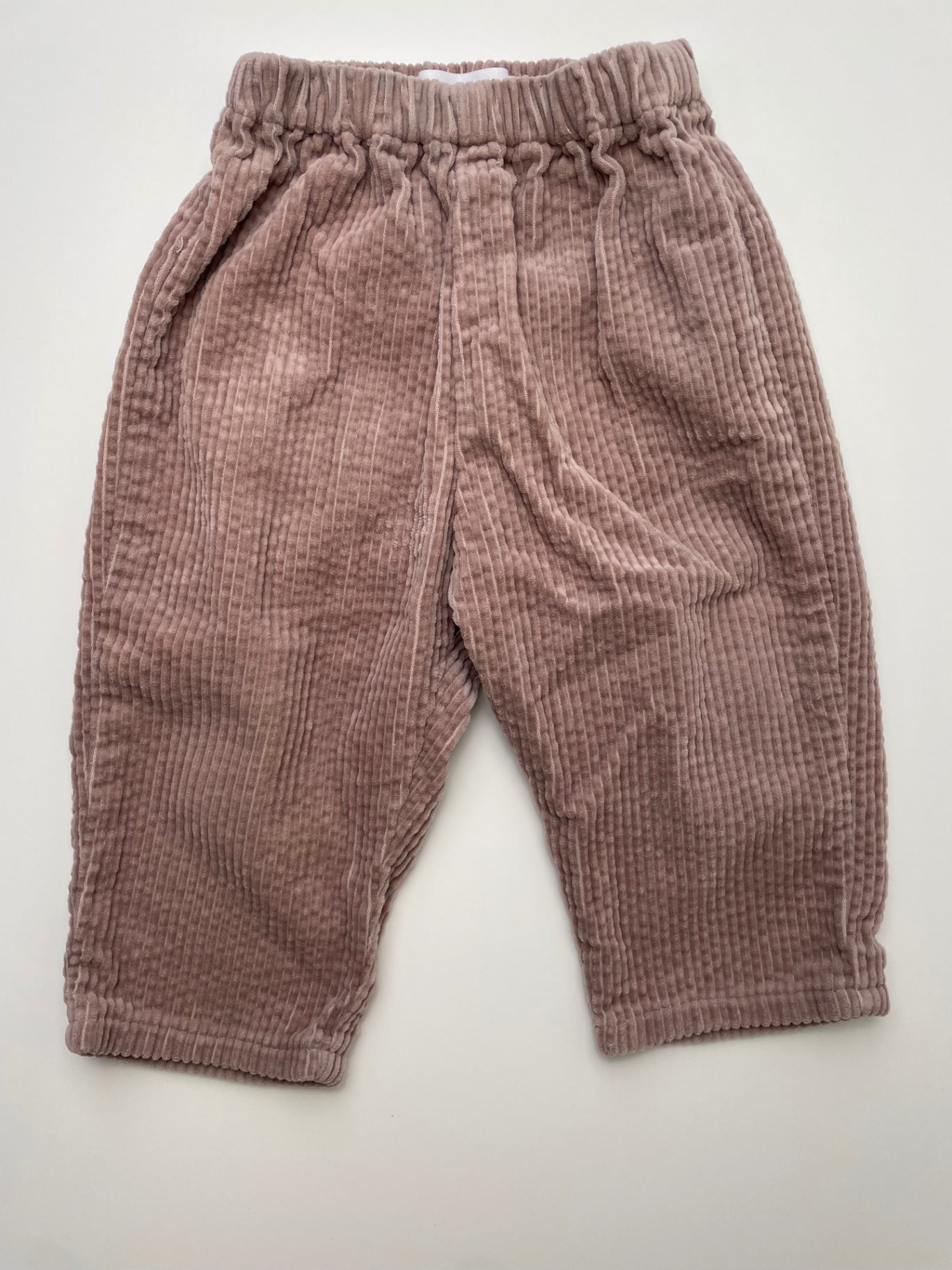Zara Pants - Pink Ribbed Velvet | size 9 - 12 Months