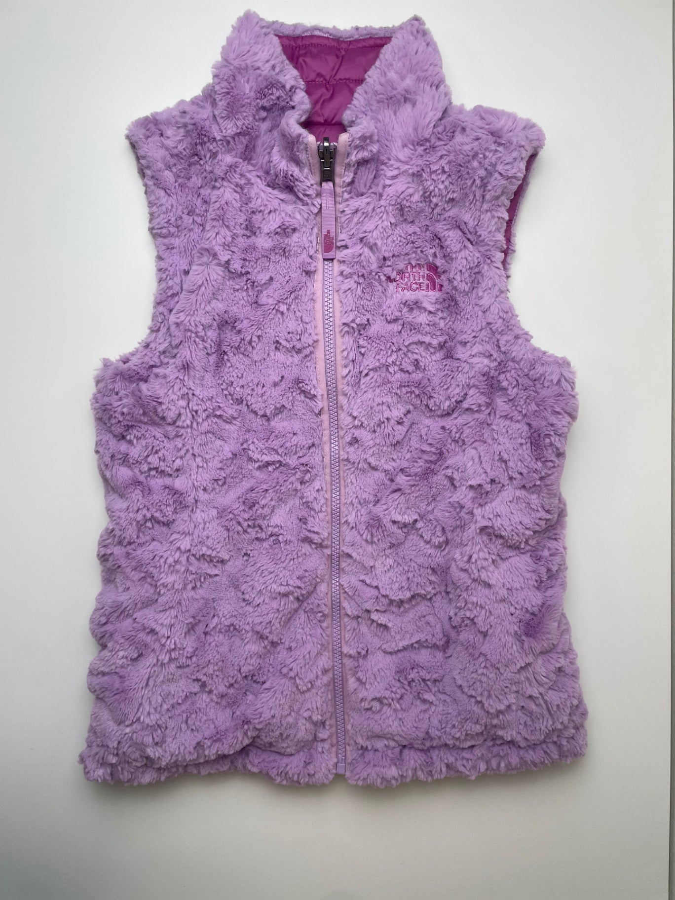 The North Face Vest - Purple Reversible Puffer/Fleece | size 7/8