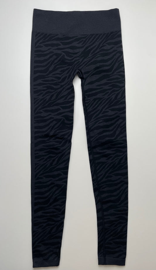 Ivivva Leggings - Black Two Tone Animal Print | size 10