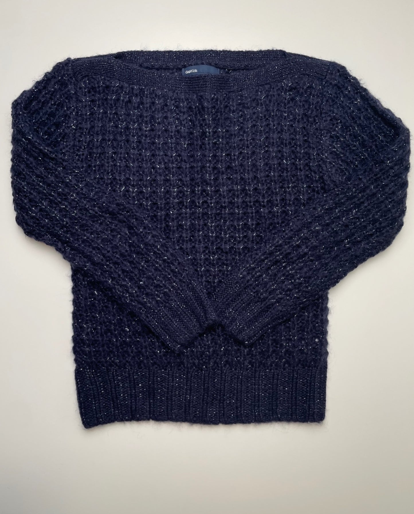 Gap Kids Sweater - Navy Blue Metallic Knit | size 6/7