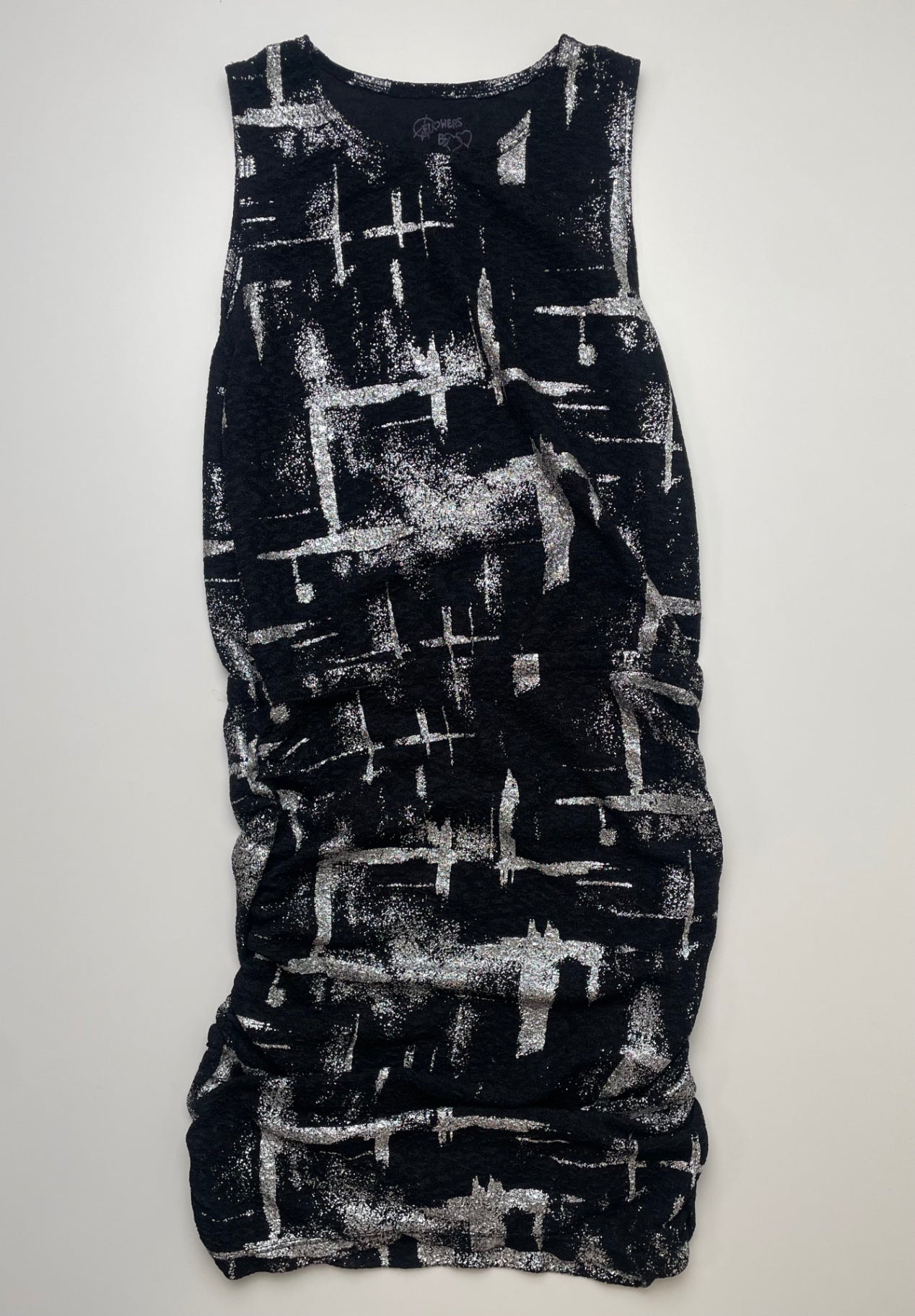 Flowers by Zoe Dress - Black Glitter Ruched | size 7/8