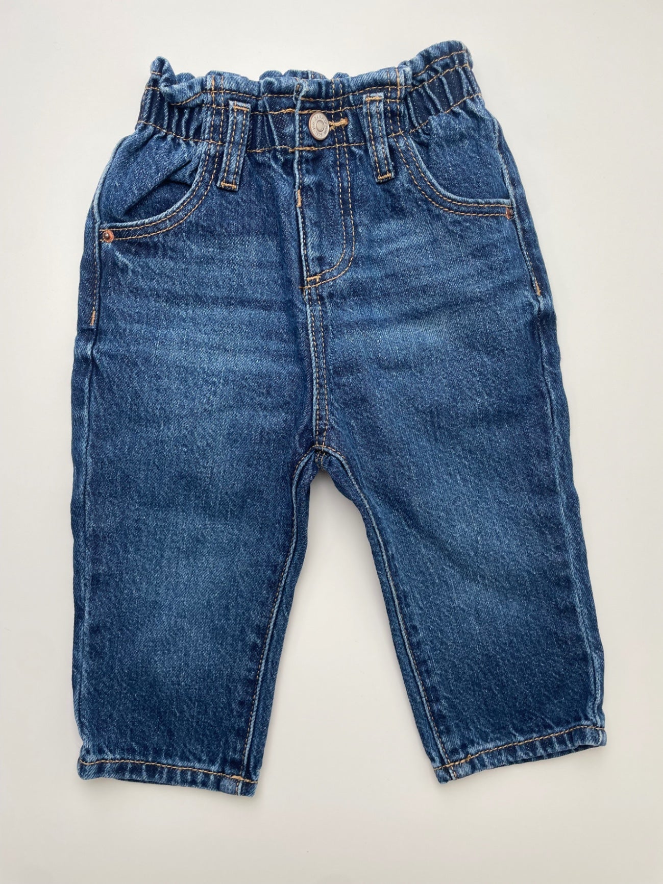 Zara Jeans - Blue Elastic Waist | size 9 - 12 Months
