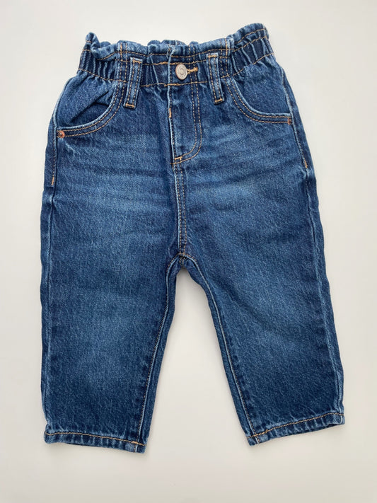Zara Jeans - Blue Elastic Waist | size 9 - 12 Months