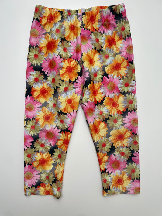 Dori Creations Leggings - Yellow Floral Spandex | size 6 - 12 Months